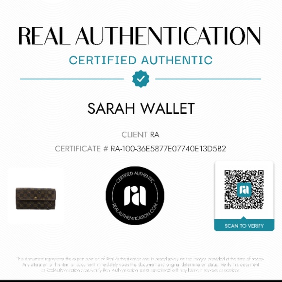 Louis Vuitton Sarah Damier Ebene Wallet - Picture 4 of 5